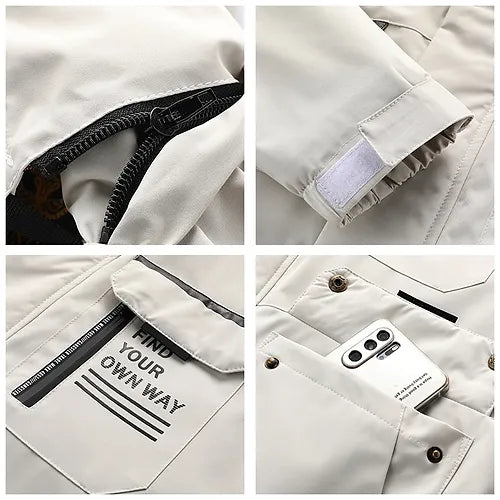 Lunero Eindhoven™ Ultralekka kurtka przeciwdeszczowa z kapturem