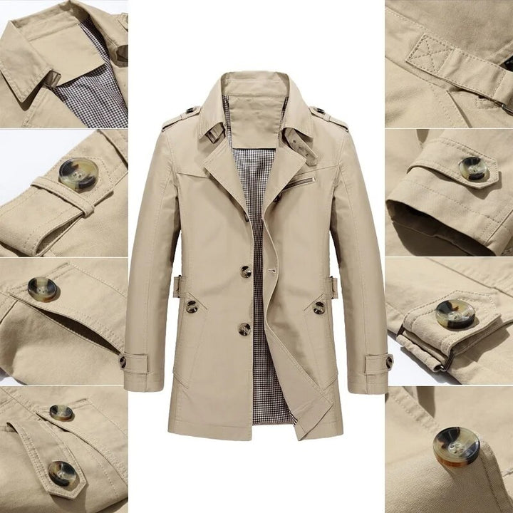 Lunero Eindhoven™ Trenchcoat | Stijlvolle lange jas