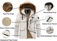 Lunero Eindhoven™ Winterparka met Fleecevoering | Winddicht jack met capuchon