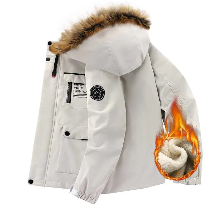 Lunero Eindhoven™ Winterparka met Fleecevoering | Winddicht jack met capuchon