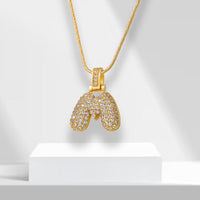 Bubble Letters Ketting met Hanger - LuxeLette