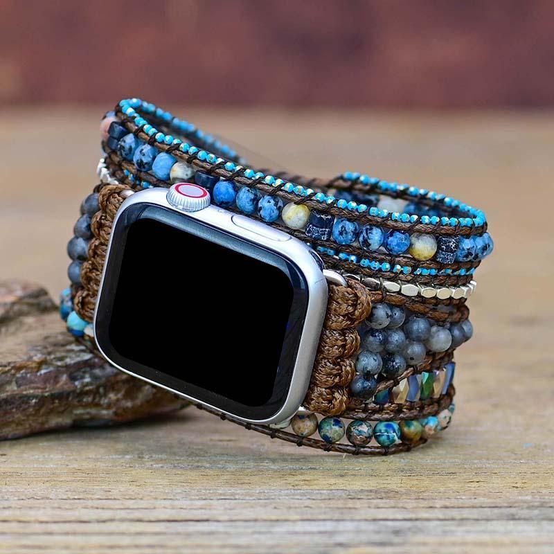 Edelsteen Apple Watch Bandje - Azure