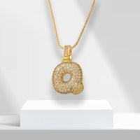 Bubble Letters Ketting met Hanger - LuxeLette