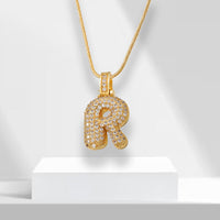 Bubble Letters Ketting met Hanger - LuxeLette