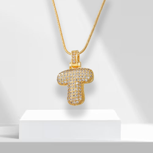 Bubble Letters Ketting met Hanger - LuxeLette