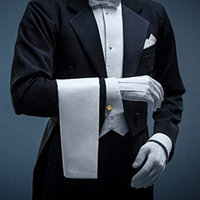 Białe Bawełniane Rękawiczki Świętego Mikołaja - Ostrokrzew