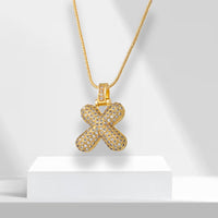 Bubble Letters Ketting met Hanger - LuxeLette