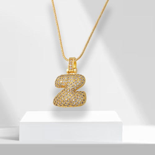 Bubble Letters Ketting met Hanger - LuxeLette
