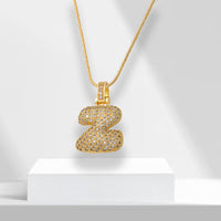 Bubble Letters Ketting met Hanger - LuxeLette