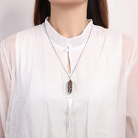 Stijlvolle Kristal met Levensboom Edelsteen Halsketting - Elara