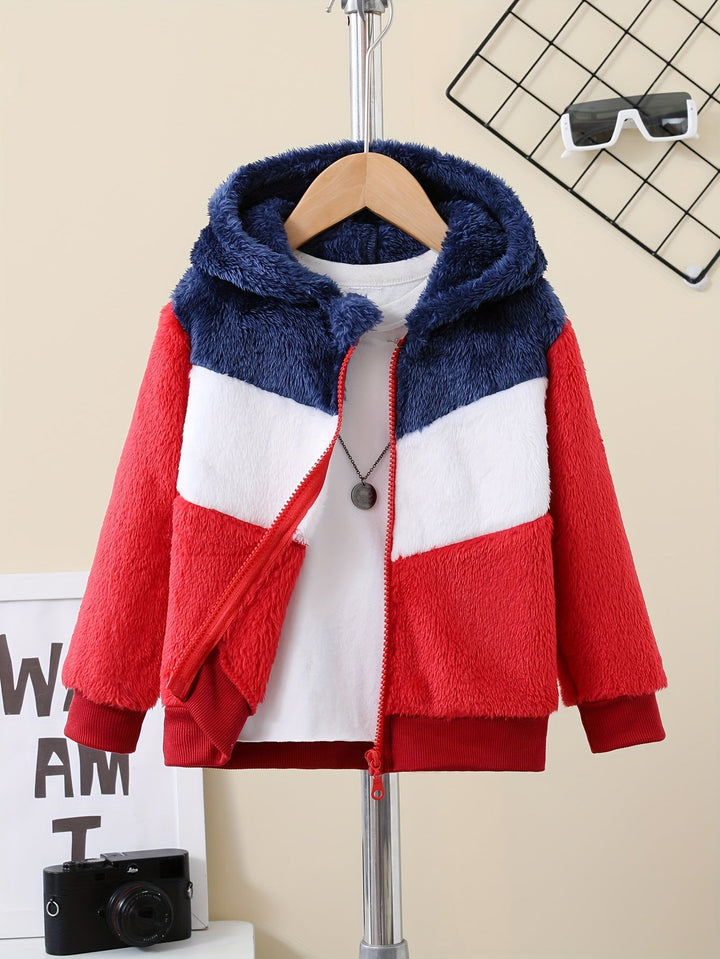 Blijf Warm in Stijl – Zafie Fleece Capuchonjack met Rits voor Kids