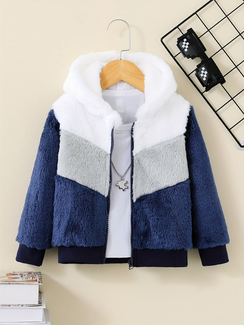 Blijf Warm in Stijl – Zafie Fleece Capuchonjack met Rits voor Kids