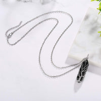 Stijlvolle Kristal met Levensboom Edelsteen Halsketting - Elara