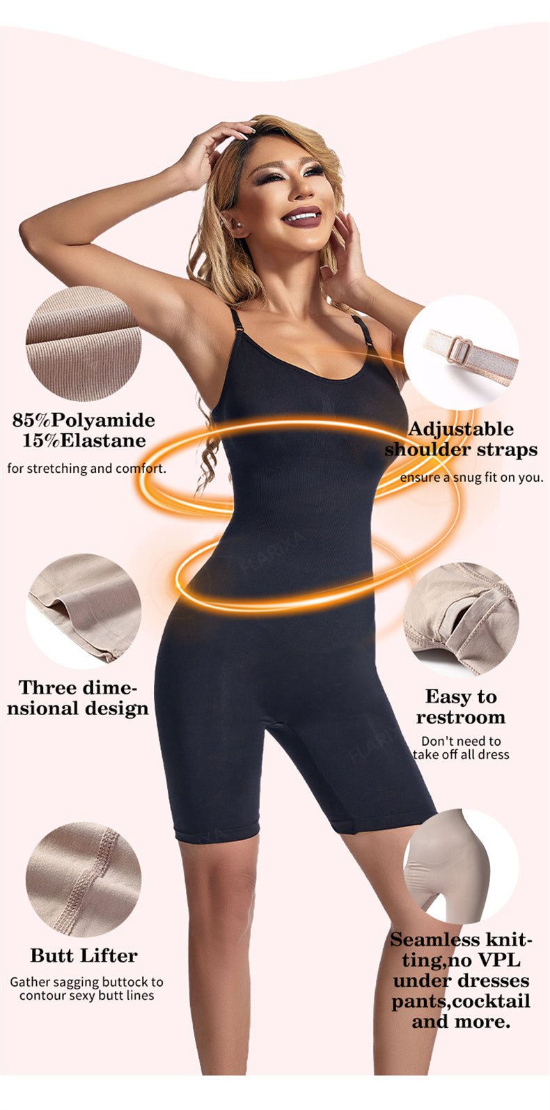 Lunero Eindhoven™ Isa Plus Size Bodysuit | Comfortabel & Flatterend