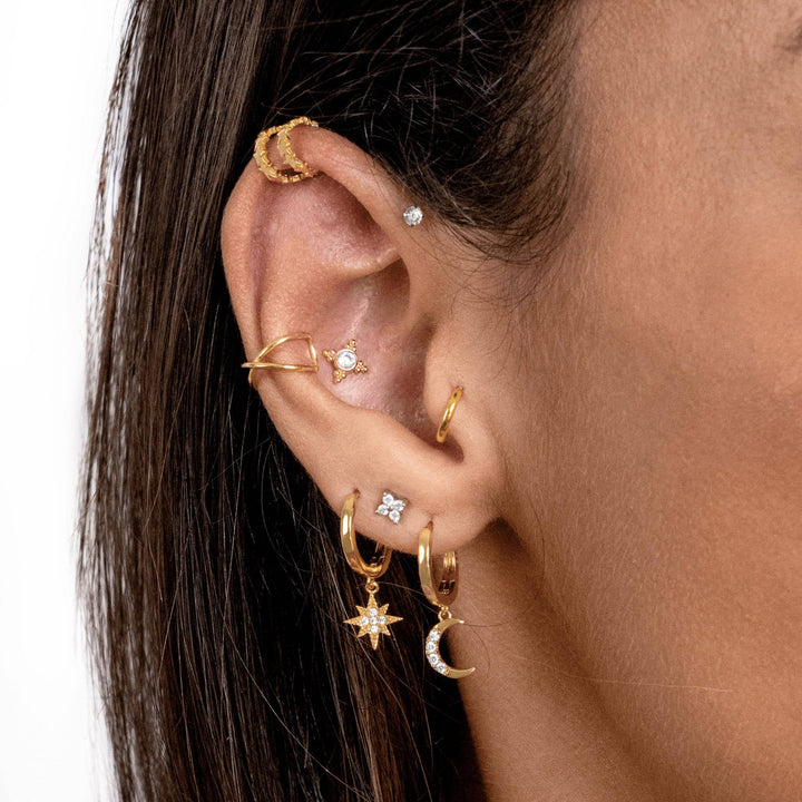 Oorbellen met Maan en Ster - Cosmica