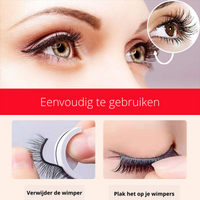 Zelfklevende Wimpers | Herbruikbare nepwimpers in een hand omdraai