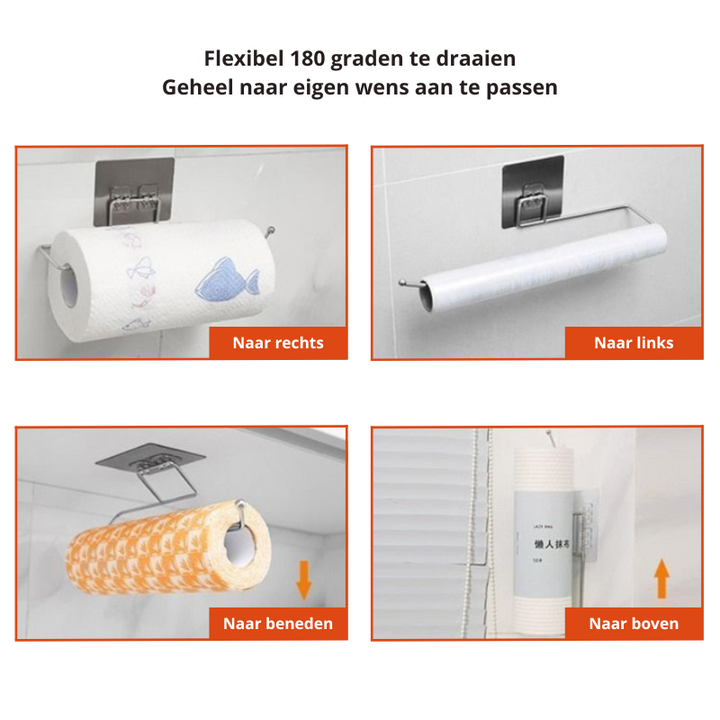 Wieszak na ręcznik kuchenny (2 szt.) | Miej papier kuchenny pod ręką i swoją kuchnię zorganizowaną!