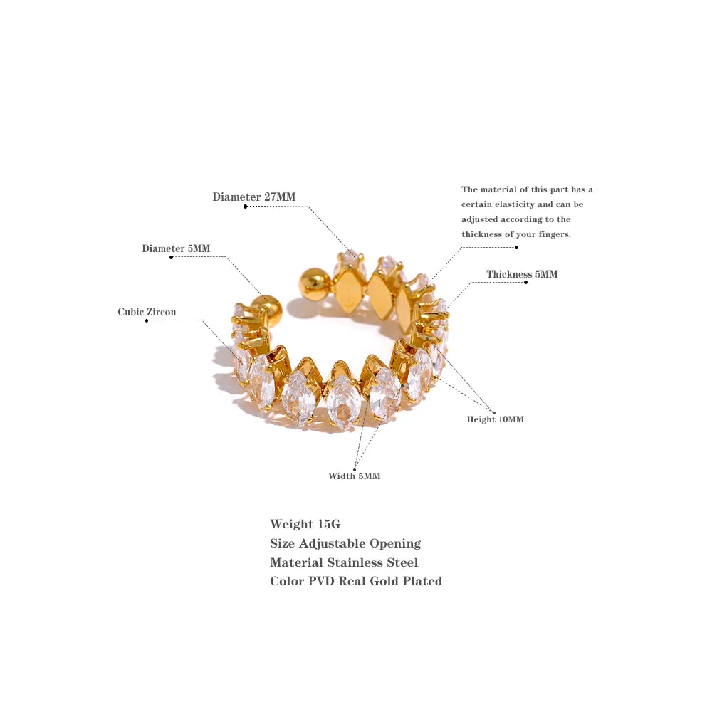 Błyszczący luksusowy pierścionek | Pierścionek z prawdziwym efektem blasku!