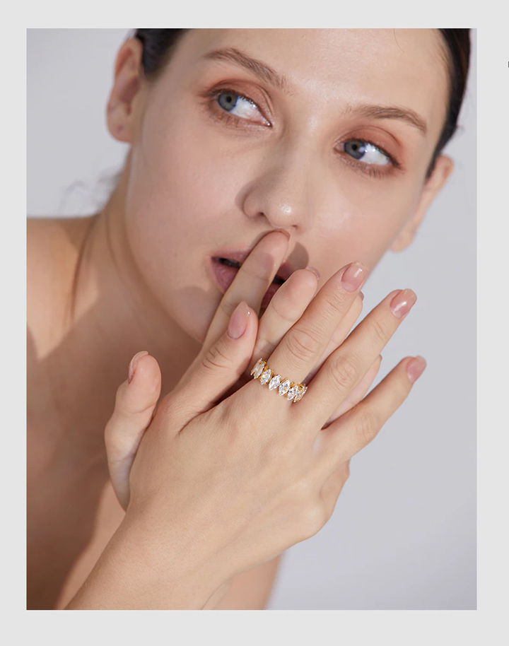 Błyszczący luksusowy pierścionek | Pierścionek z prawdziwym efektem blasku!