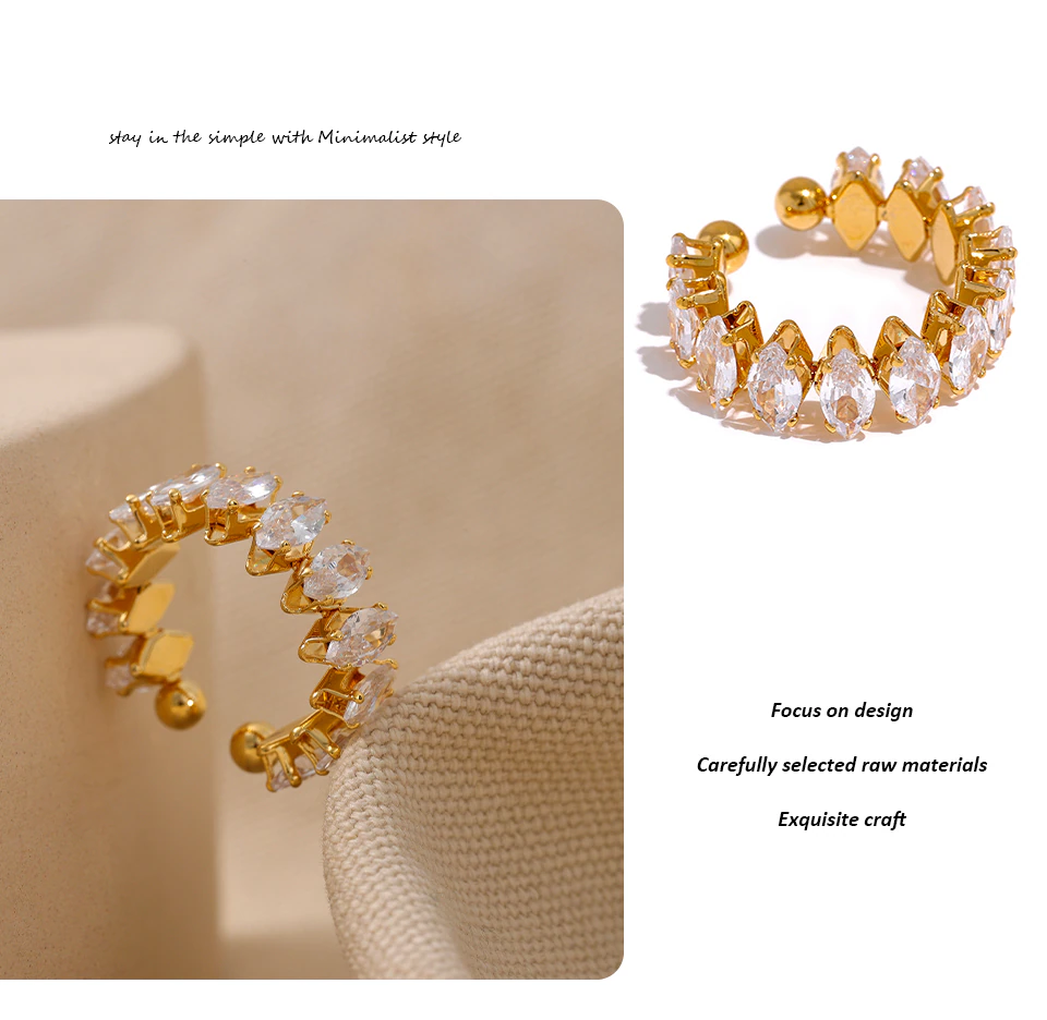 Błyszczący luksusowy pierścionek | Pierścionek z prawdziwym efektem blasku!