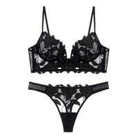 Sexy Franse Kant Lingerie Set | Met diepe V-decolleté