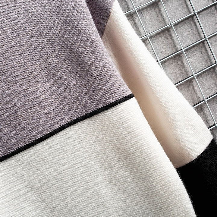 Lunero Eindhoven™ Patchwork Pullover | Warme Sweater