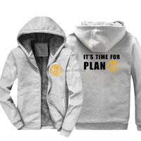 Lunero Bitcoin Hoodie | It's Time For Plan B - Warme & Zachte Herfst en Winterhoodie