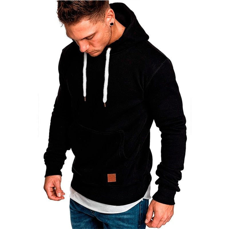 Lunero Eindhoven™ | Casual Hoodie voor Heren - Met Buidelzak en Wit Koord
