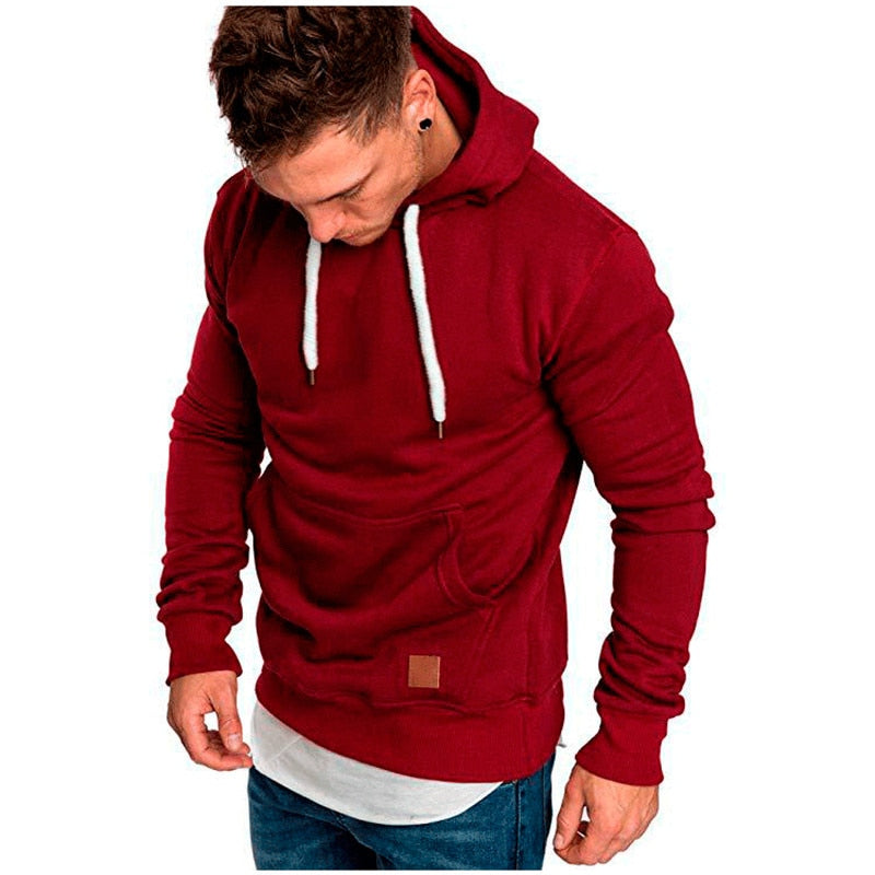 Lunero Eindhoven™ | Casual Hoodie voor Heren - Met Buidelzak en Wit Koord