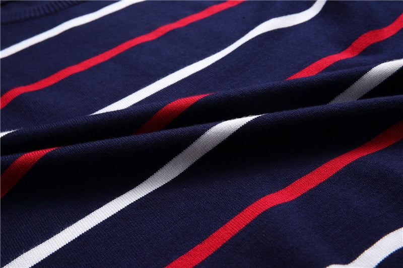 Lunero Eindhoven™ Herenmode | Casual Gestreepte Trui met O-neck