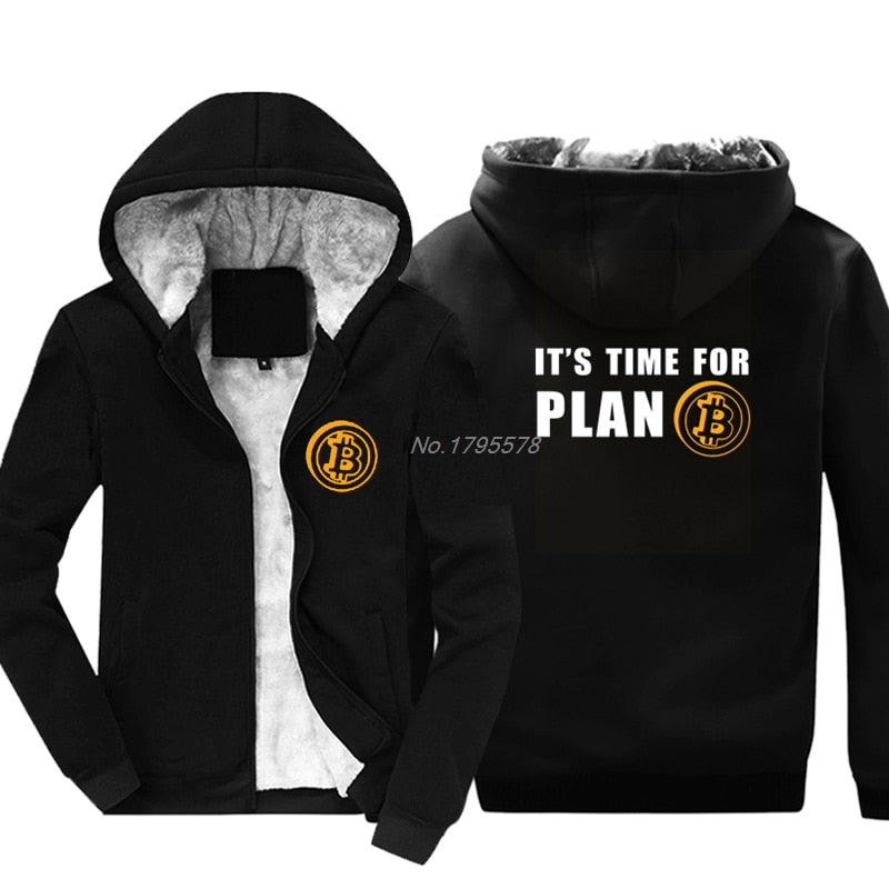 Lunero Bitcoin Hoodie | It's Time For Plan B - Warme & Zachte Herfst en Winterhoodie