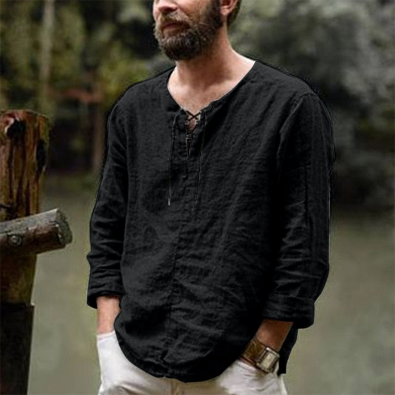 Lunero Eindhoven™ Leon Linnen blouse | Een stijlvolle & casual herenblouse