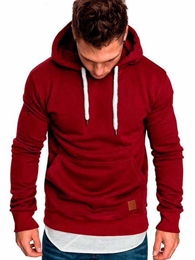 Lunero Eindhoven™ | Casual Hoodie voor Heren - Met Buidelzak en Wit Koord