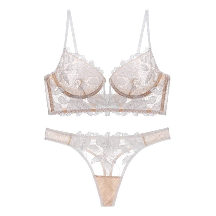 Sexy Franse Kant Lingerie Set | Met diepe V-decolleté